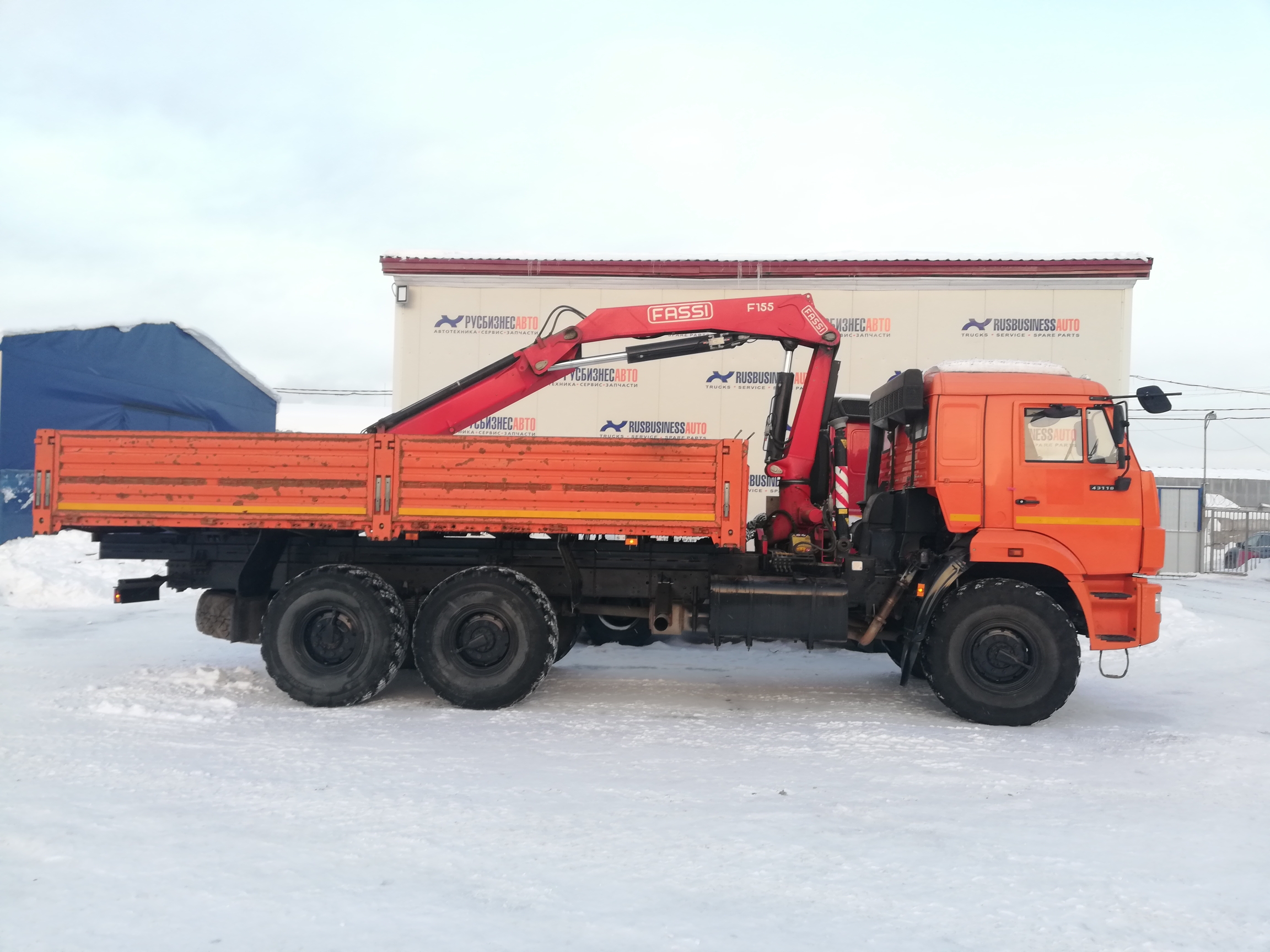 КМУ FASSI 155 на шасси КАМАЗ 43118 б/у (2014 г., 87230 км, 2289 м.ч.)